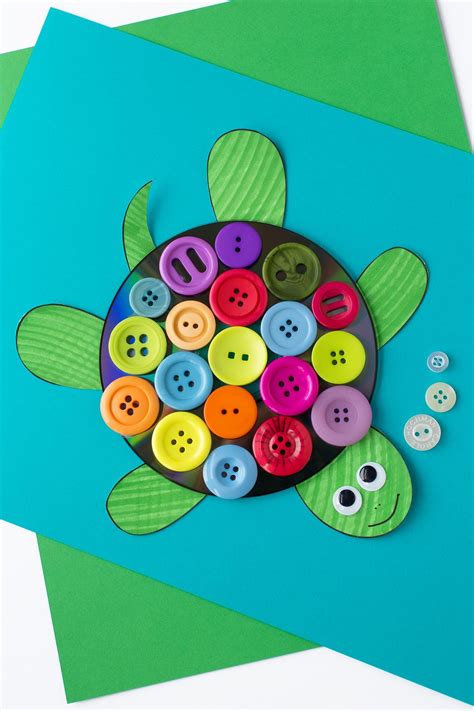 CD and Button Turtle Craft for Kids | Turtle crafts, Animal crafts for kids, Crafts with cds