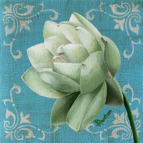 White Lotus Acrylic Painting - Diana Ranstrom Art