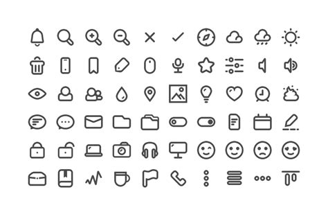 100 Free Minimal Line Icons – Free Design Resources