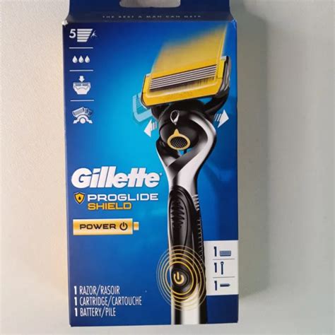 GILLETTE PROGLIDE SHIELD Power Men's Razor Handle , 1 Blade, & Battery New $18.99 - PicClick