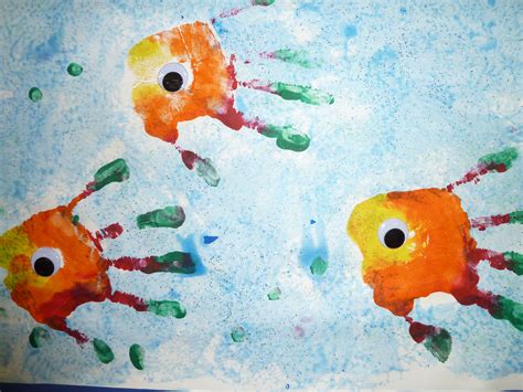 Handprint Fish Preschool Ideas For 2 Year Olds: Brown Bear Hand Print ...