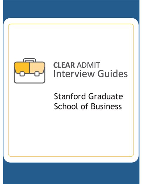 Interview Guide - Stanford Graduate School of Business