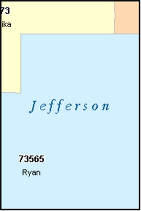 JEFFERSON County, Oklahoma Digital ZIP Code Map