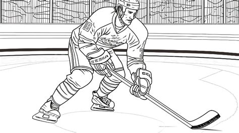 Ice Hockey Player Coloring Pages Free Printable Background, Hockey ...