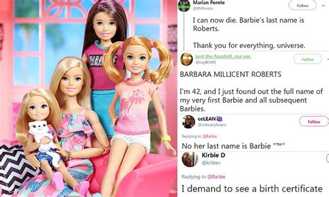 People are shocked to learn Barbie has a secret last name | Daily Mail Online