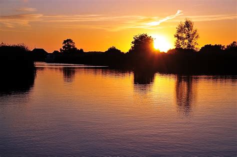 River, Scenery, Nature, Sunset, Sky, Sun — Steemit