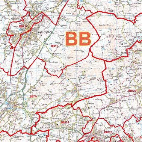 Blackburn Postcode Map (BB) – Map Logic