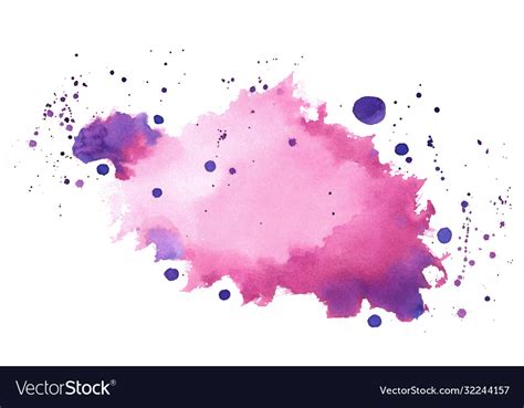 Pink purple shade watercolor splatter splash Vector Image