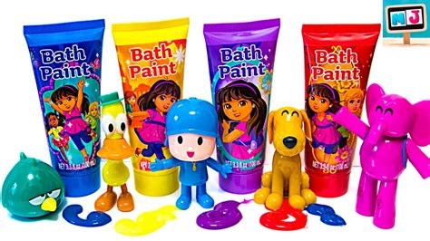 Learn Colors with POCOYO Kids Bath Paint Dora the Explorer POCOYO Bath Toys Dora and Friends ...