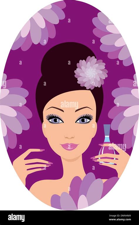 Woman and lilac nail polish Stock Vector Images - Alamy