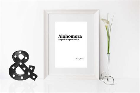 Alohomora spell Harry Potter A4 Digital Print | Etsy