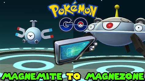 Evolving MAGNEMITE TO MAGNEZONE IN POKEMON GO - MAGNETIC LURE EVOLUTION - YouTube