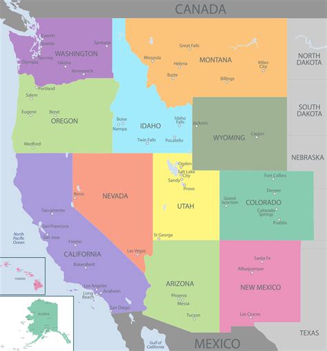 Map of Western United States | Mappr
