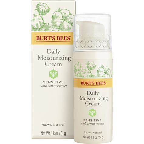 Burt's Bees Daily Face Moisturizer Cream For Sensitive Skin, 1.8 oz ...