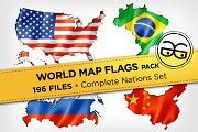World Map Flags | Texture Illustrations ~ Creative Market