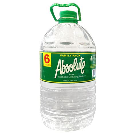 ABSOLUTE Distilled Drinking Water Safe For Babies 6 liters | Shopee Philippines