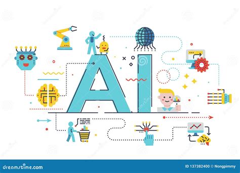 AI Artificial Intelligence Concept Illustration Stock Vector ...