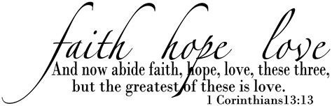 Faith, Hope, Love-Religious wall decal wall quote vinyl lettering R101 ...