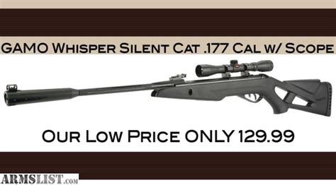 ARMSLIST - For Sale: GAMO Whisper Silent Cat .177 Cal w/ Scope