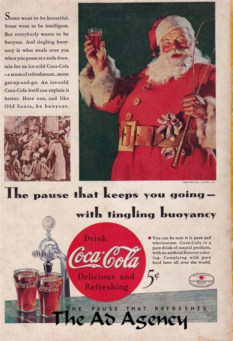 1934 Coca Cola Santa Claus Ad Coke /vintage ad /Christmas ad/ | Etsy