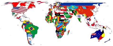 World Map With Countries And Their Flags