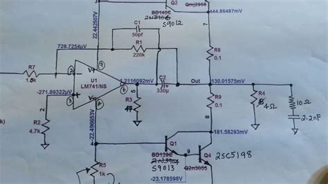 Audio Amplifier Circuit Diagram Using Lm741