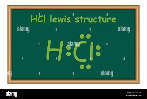 Lewis electron dot structure for a molecule of hydrogen chloride. HCl ...