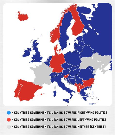 Map visualizing the division between left and right leaning governments ...