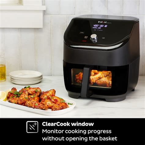 Instant Pot 6-Quart Black Programmable Air Fryer in the Air Fryers ...