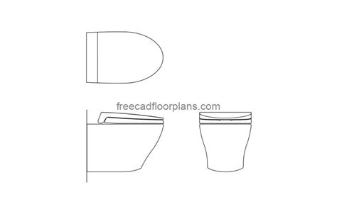 Toilet Detail Cad Block