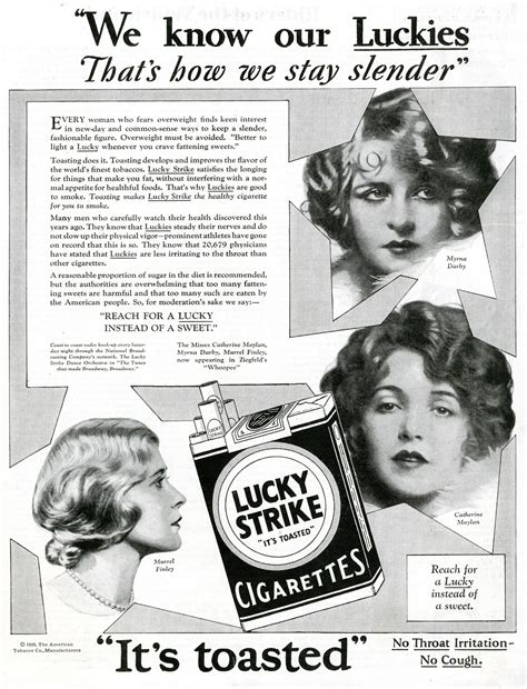 Lucky Strike Advertisement, “Reach for a Lucky Instead of a Sweet ...