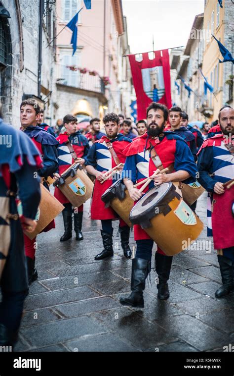 Festival in the street of the Assisi, Umbria, Italy, Europe Stock Photo ...