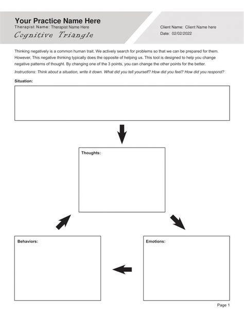 Printable Cbt Triangle Worksheet