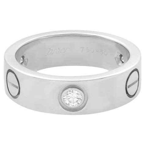 Cartier Love Diamond White Gold Ring at 1stDibs | cartier white gold ring