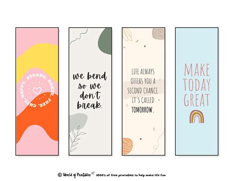 100 Best Bookmark Quotes - World of Printables