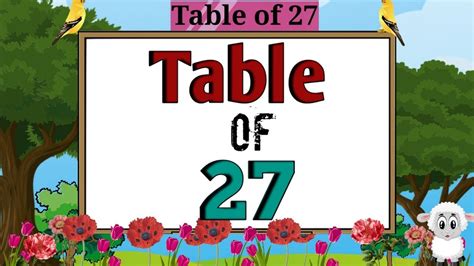 Table of 27 | Rhythmic Table of Twenty Seven | Learn Multiplication Table of 27 | Learn with ...