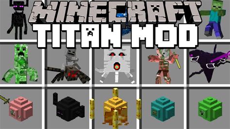 Minecraft TITAN MOD! | CREATE GIANT MOBS AND BATTLE TITAN BOSSES ...