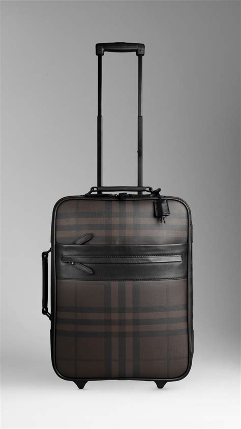 Lyst - Burberry Smoked Check Suitcase in Brown for Men