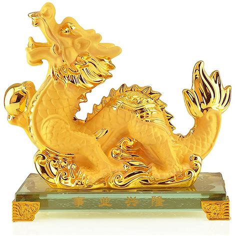 Buy BAFEI Large Size Chinese Zodiac Snake Year Golden Resin Collectible ...