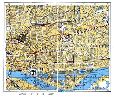 Map of London (Whitechapel) 1947 | Map art, London map, Whitechapel