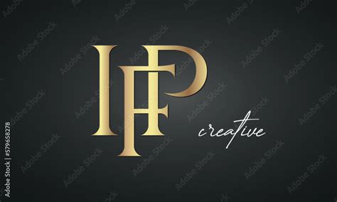 luxury letters IFP golden logo icon premium monogram, creative royal ...