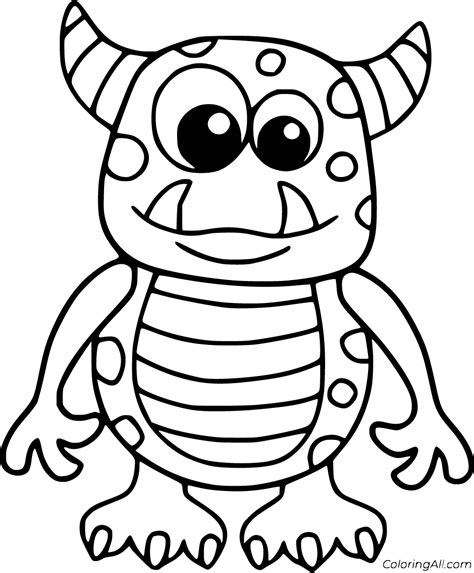 Scary Monster Coloring Pages (18 Free Printables) - ColoringAll