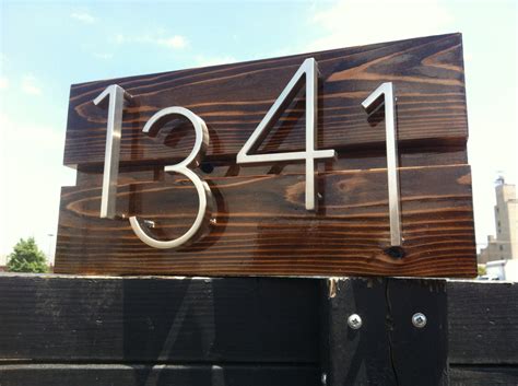 Mid Century Modern Custom Address Sign