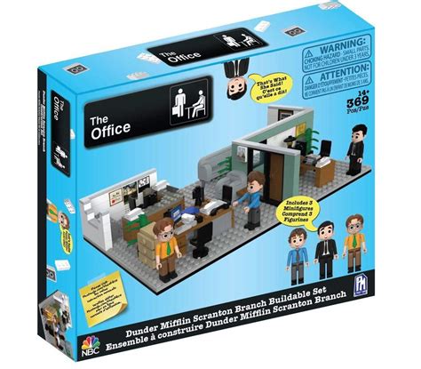 The Office Dunder Mifflin Scranton Branch Construction Set (369 Pieces) with Updated Characters ...