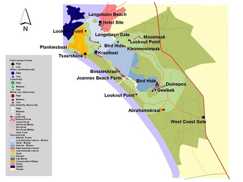 West Coast National Park of South Africa Map - West Coast National Park ...