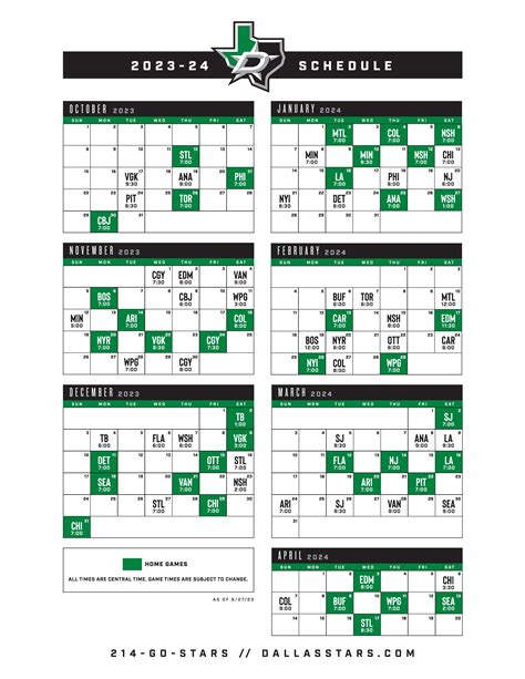 Dallas Stars Schedule 2024 25 - Kore Shaine