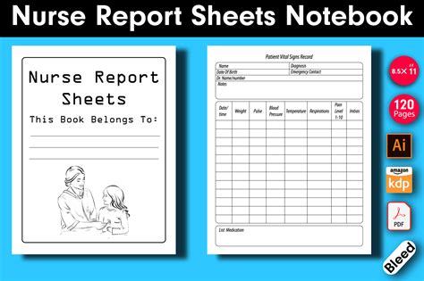 Nurse Patient Report Sheets Graphic by creative Shope · Creative Fabrica