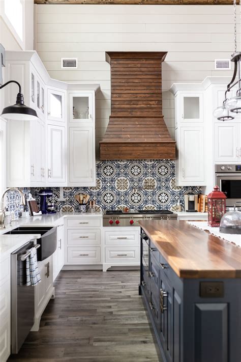 Patterned Lake House Kitchen - Muse Kitchen and Bath