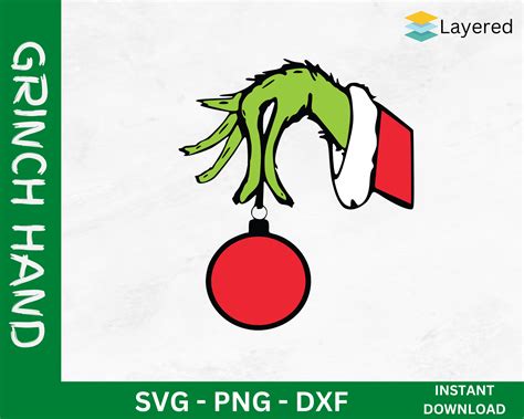 Grinch Hand Svg, Christmas Ornament Svg, Christmas Svg, Grinch Svg, Holiday Svg, The Grinch Svg ...