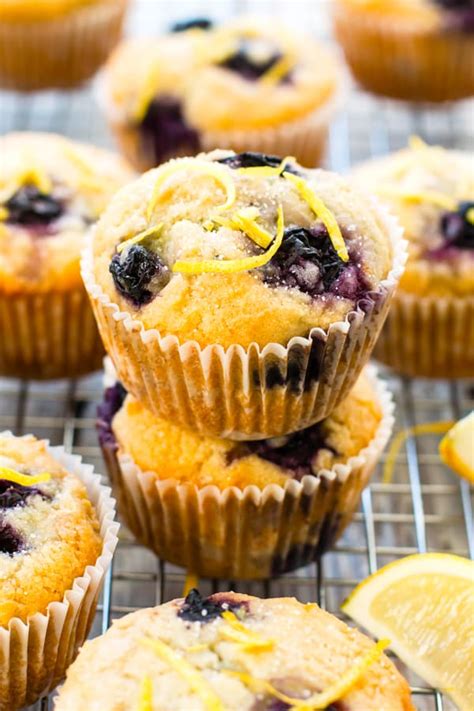 Healthy Lemon Blueberry Muffins with Honey | Gluten-Free, Refined Sugar Free